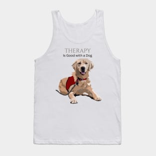 Therapy Dog Burgundy Tank Top